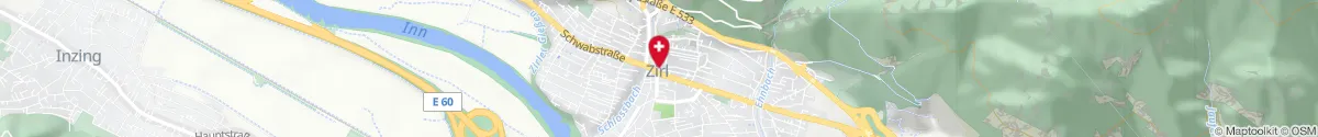 Map representation of the location for Apotheke Fragenstein in 6170 Zirl